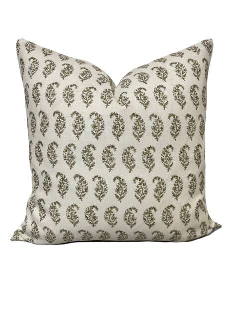 Lee Jofa Indienne Paisley Ivy Cushion Cover Pillow Double Sided - image 1