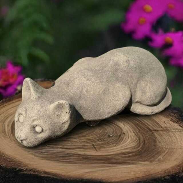 Unique Kitty Statue Concrete Kitten Figure Cement Animal Decoration Handmade Cat Ornament Garden & Home Sculpture Cat Lover Gift Yard Art - image 1