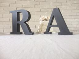 Finished Metal Letters Wall Decor Large Industrial - thumbnail 1