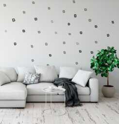 Hand Drawn Rectangle Decals - Choose Your Color, Nursery Wall Art - thumbnail 1