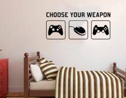 Video Game Controller Wall Decal Gamer Room Decor 2921 - thumbnail 1
