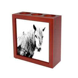 Giara Horse - Wooden Stand For Candles/Pens With The Image Of A Horse New Collection - thumbnail 1