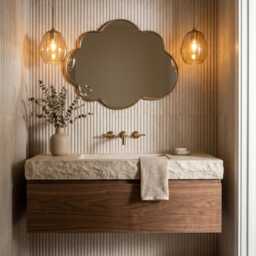 Cloud Shape Brass Mirror - Modern Decorative Wall Mirrors - thumbnail 3