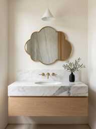 Cloud Shape Brass Mirror - Modern Decorative Wall Mirrors
