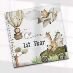 Personalised Jungle Baby Milestone Blanket Soft Flannel Nursery Decor - thumbnail 2