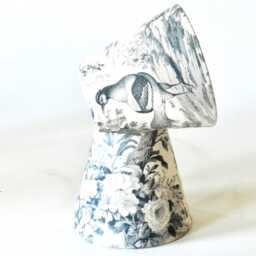 Toile Candle Clip Lampshade French Chandelier Shade Charcoal & Cream - thumbnail 2
