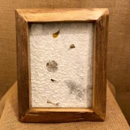 Reclaimed Teak Photo Frame Hand Carved Rustic Decor, Fair Trade 6x8 - thumbnail 2