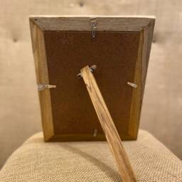 Reclaimed Teak Photo Frame Hand Carved Rustic Decor, Fair Trade 6x8 - thumbnail 4