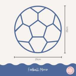 Football Shatterproof Mirror - Perfect Gift For Bedroom & Nursery Sport - thumbnail 4