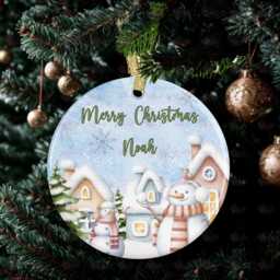 Personalised Kids Christmas Decoration - Grandson Gift Custom Bauble For Boys & Girls Stocking Filler Eve Box