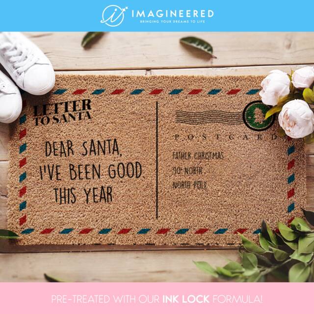 Letter To Santa, I've Been Good This Year - Cute Holiday Doormat Santa Claus Decor Christmas Porch - image 1