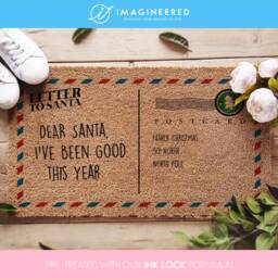 Letter To Santa, I've Been Good This Year - Cute Holiday Doormat Santa Claus Decor Christmas Porch - thumbnail 1