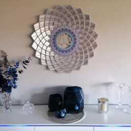 3D Metal Islamic Wall Art - 99 Names Of Allah, Geometric Floral Design - thumbnail 1