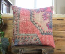 50cm - 20 Inch Vintage Carpet Rug Cushion Cover Handwoven - Worldly Traveler Series
