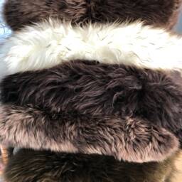 Sheepskin Rug , Dark Brown With Light Tips, Genuine Sheepskin Rug, Sheepski Luxury Sheepskin, Sheepskin. Chair Cover - thumbnail 3