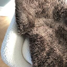 Sheepskin Rug , Dark Brown With Light Tips, Genuine Sheepskin Rug, Sheepski Luxury Sheepskin, Sheepskin. Chair Cover - thumbnail 4