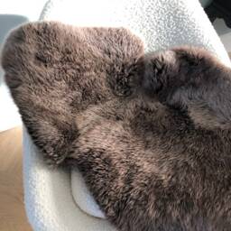 Sheepskin Rug , Dark Brown With Light Tips, Genuine Sheepskin Rug, Sheepski Luxury Sheepskin, Sheepskin. Chair Cover - thumbnail 2