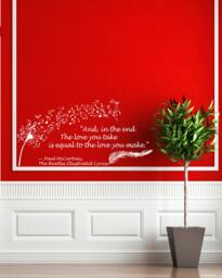 Wall Decals Quote Paul Mccartney The Beatles Lyrics Dandelion Musical Notehome Vinyl Decal Sticker Kids Nursery Baby Room Decor V60 - thumbnail 1