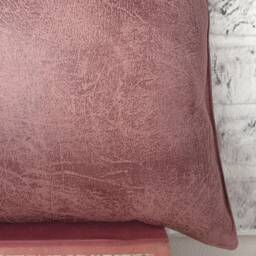 Orchid Rose Vegan Leather Pillow Cover Modern Scandinavian Decor - thumbnail 2