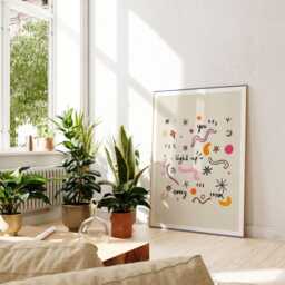 You Light Up Every Room Art Print, Abstract Illustrated Quote - thumbnail 3