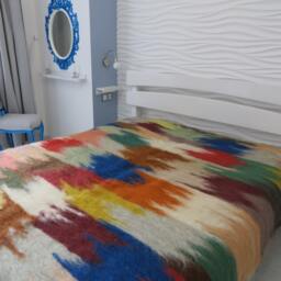 Handmade Wool Rug Bright Bohemian Woven Area Rug - thumbnail 4