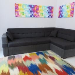 Handmade Wool Rug Bright Bohemian Woven Area Rug - thumbnail 3
