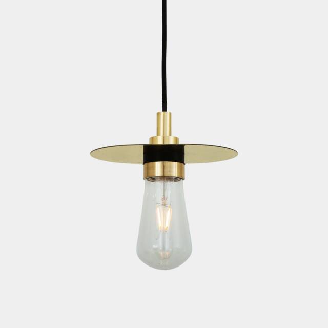 Kai Brass/Glass Bathroom Pendant Light 8.75 - image 1