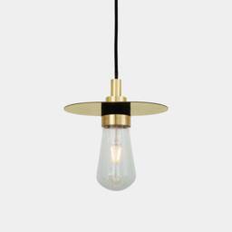 Kai Brass/Glass Bathroom Pendant Light 8.75