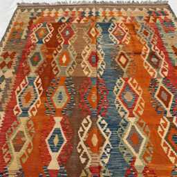 9.8x6.6 Ft Handwoven Chobi Kilim Rug Afghan Wool Tribal Flatweave - thumbnail 3
