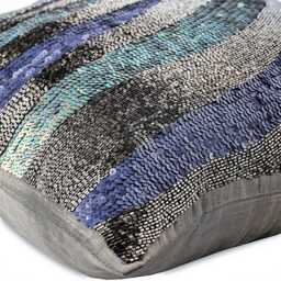 "Designer Charcoal Gray Bed Pillow Case 24""x24""/26""x26" - thumbnail 3