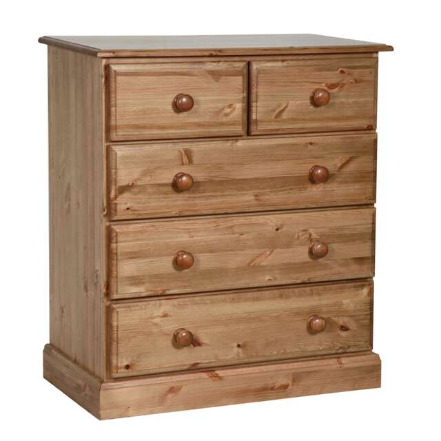Chest Of Drawers - 2 Over 3 Solid Pine By Realwoods