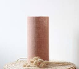 Organic Hemp Table Lamp - Rose Des Sables Handcrafted Bedside Natural Decor Made in France