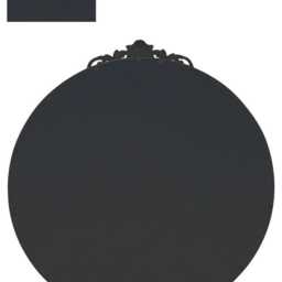 Silver Ornate Crested Overmantle Round Mirror - Elegance Defined 100cm - thumbnail 3