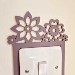 Wild Flower Light Switch Surround, Floral Play Room Decor, Wildflower Theme Bedroom Decoration, Daisy Poppy Baby Room, Wall Art - thumbnail 3