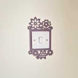 Wild Flower Light Switch Surround, Floral Play Room Decor, Wildflower Theme Bedroom Decoration, Daisy Poppy Baby Room, Wall Art - thumbnail 1