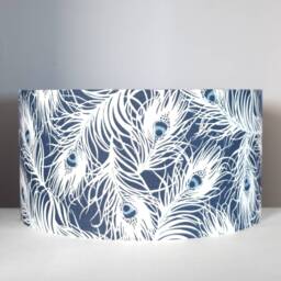 Blue Peacock Feather Lampshade, Handmade For Ceiling Or Lamp Base, 20cm To 50cm Diameters - thumbnail 2