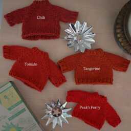 Hand-Knit Sweater Ornament - Baby's First Christmas Ornament Personalized Present Baby Gift Tree - thumbnail 3