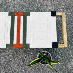Hand-Woven Entryway Bench Mcm Style End Of Bed & Mudroom Seating - Custom-Made, Multiple Sizes - thumbnail 3