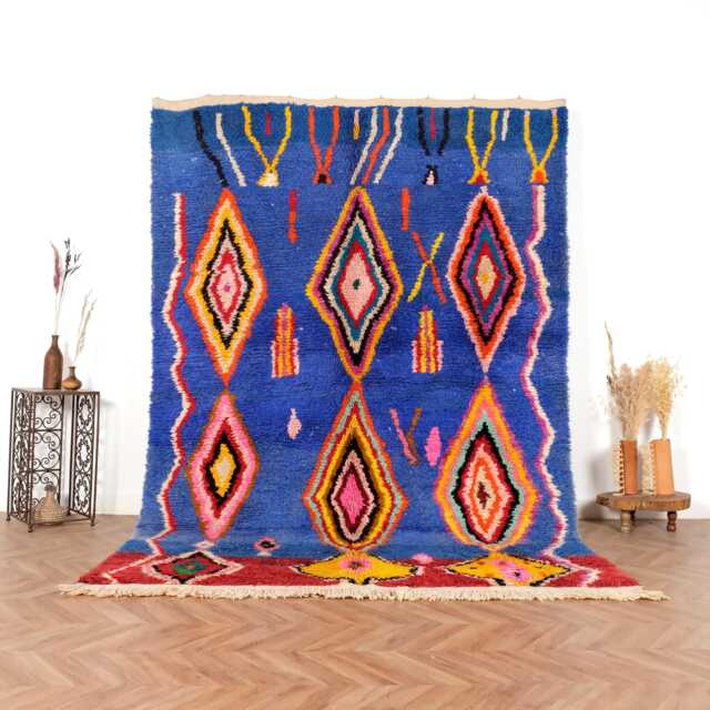 Moroccan Rug, Berber Handwoven Boujaad Rug 6x9 Rug Colorful Boho - image 1