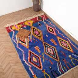 Moroccan Rug, Berber Handwoven Boujaad Rug 6x9 Rug Colorful Boho - thumbnail 3