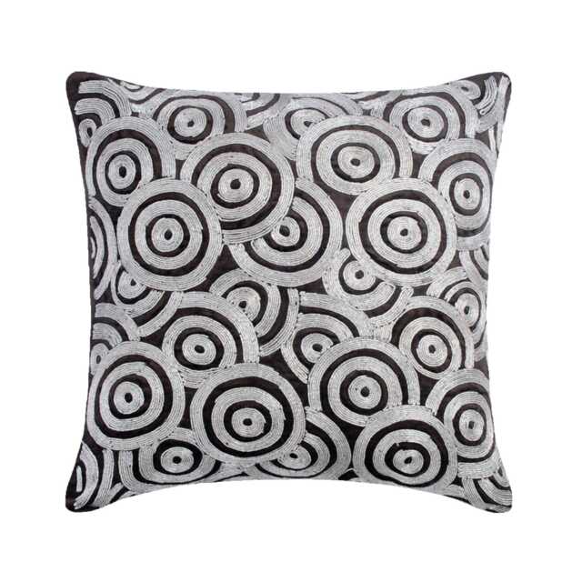 "Velvet Charcoal Gray Pillow Cover 16""x16" - image 1