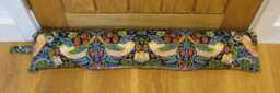 Draught Excluder, William Morris Strawberry Thief Door Stopper, Indigo Navy Blue Draft Draught Dodger