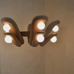 Handmade Ceramic Ceiling Lighting, Modern Clay Chandelier Hanging Lamp, Handcrafted Chandelier, Light - thumbnail 2