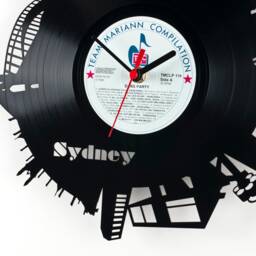 Wall Clock - Vinyl Record Reuse Original Design Recycling Sustainable Wall Decoration- Sydney - thumbnail 2