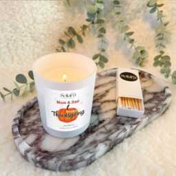 Happy Thanksgiving Scented Candle Led Gift Set, Thank You Present For Dad Mum Friend Neighbour, Keepsake - thumbnail 3