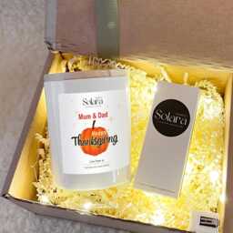 Happy Thanksgiving Scented Candle Led Gift Set, Thank You Present For Dad Mum Friend Neighbour, Keepsake - thumbnail 1