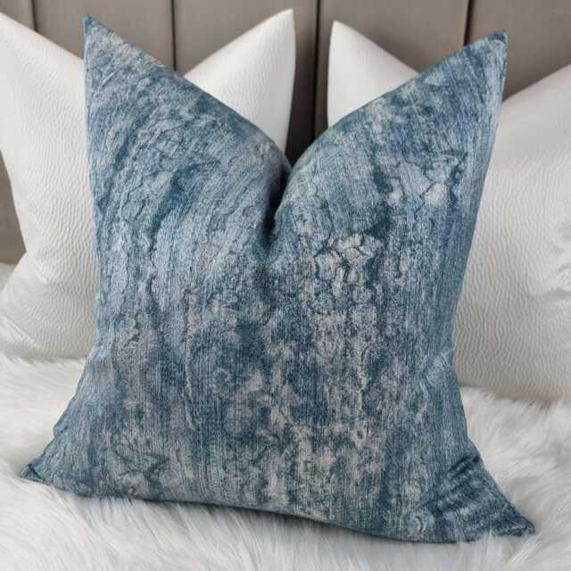 Marble Effect Kingfisher Minerals Cushion Cover, Sofa Bed Pillow Cover Neutral Decor Colourway - image 1