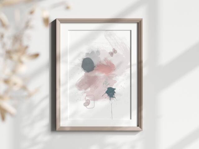 Modern Abstract Print, Pastel Colours Wall Art, Art Minimalist Home Decor - image 1