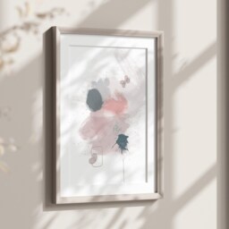 Modern Abstract Print, Pastel Colours Wall Art, Art Minimalist Home Decor - thumbnail 3