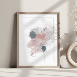 Modern Abstract Print, Pastel Colours Wall Art, Art Minimalist Home Decor - thumbnail 2